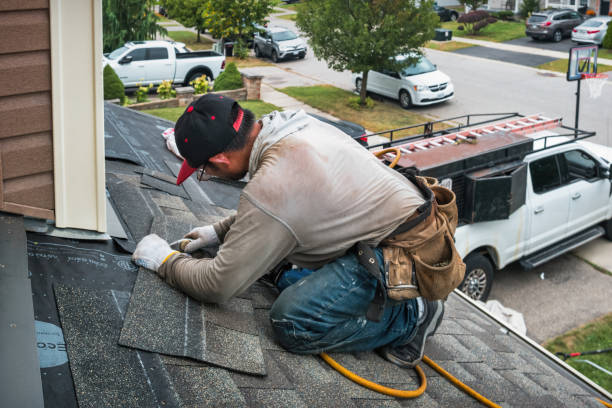 Professional Emergency Roof Repair technician working in Millersburg, PA